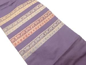 横段に花唐草模様織出し名古屋帯